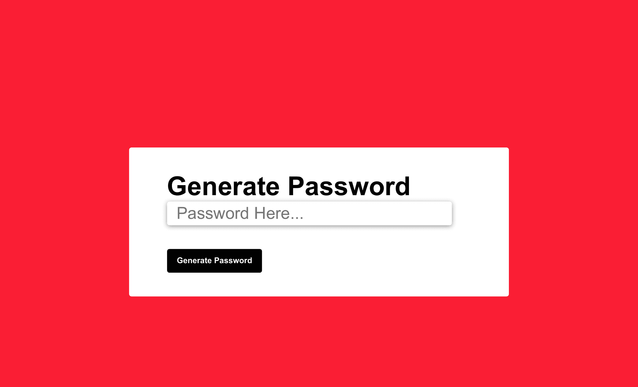 Password Generator